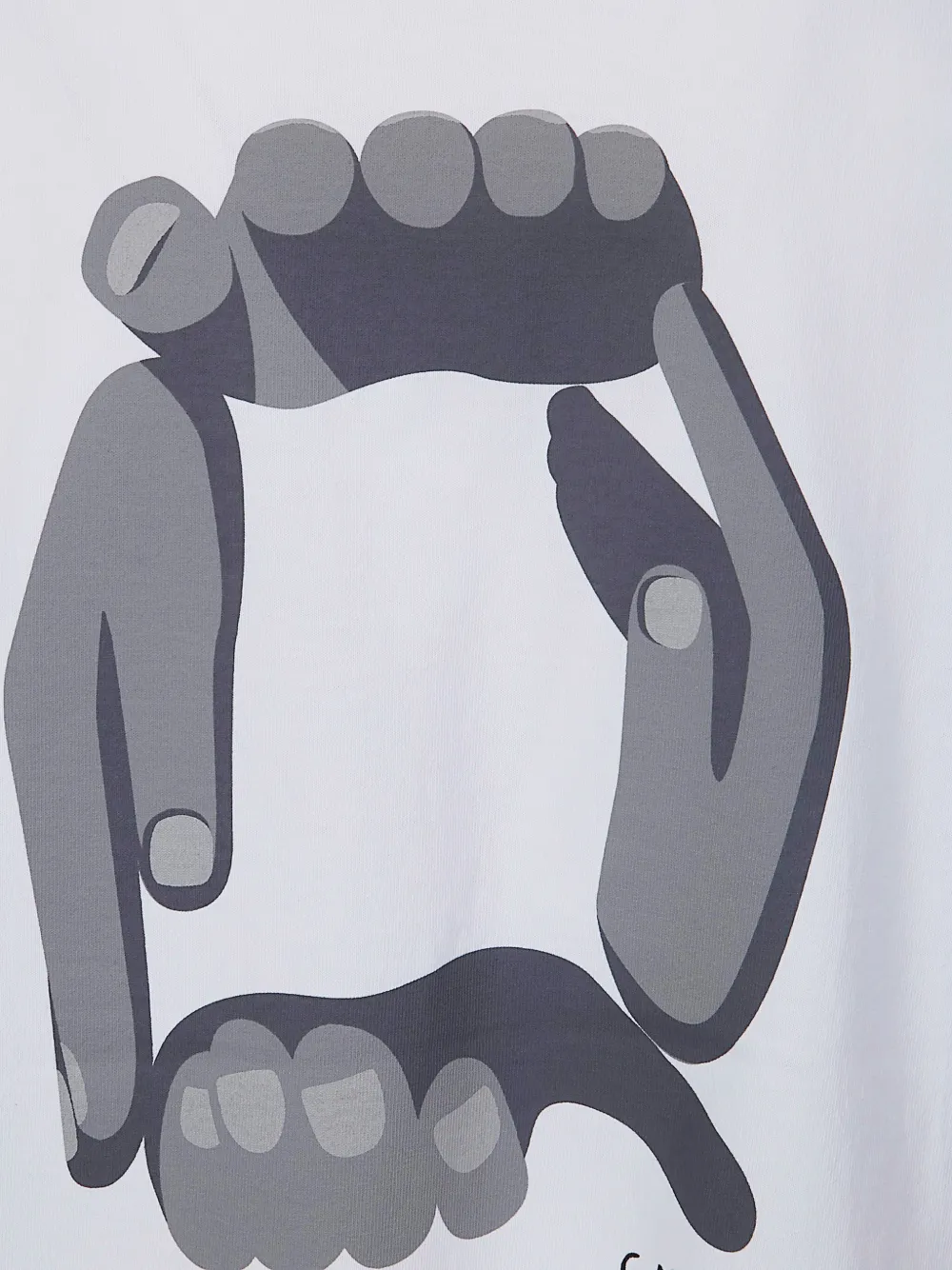 sacai x Geoff Mcfetridge T-shirt met print Wit