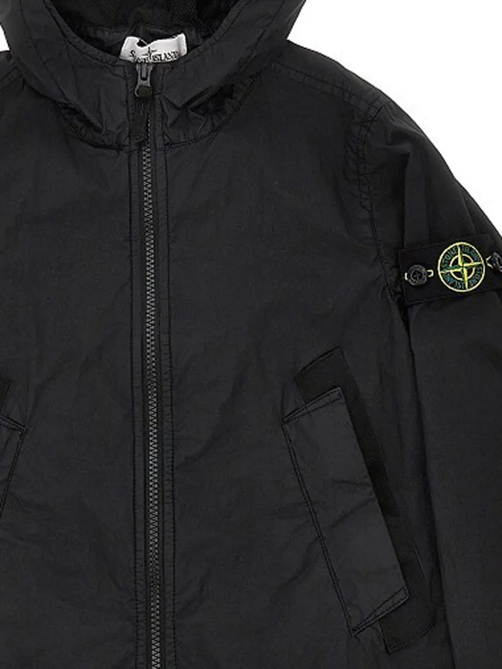Stone Island Junior Jack met capuchon Zwart