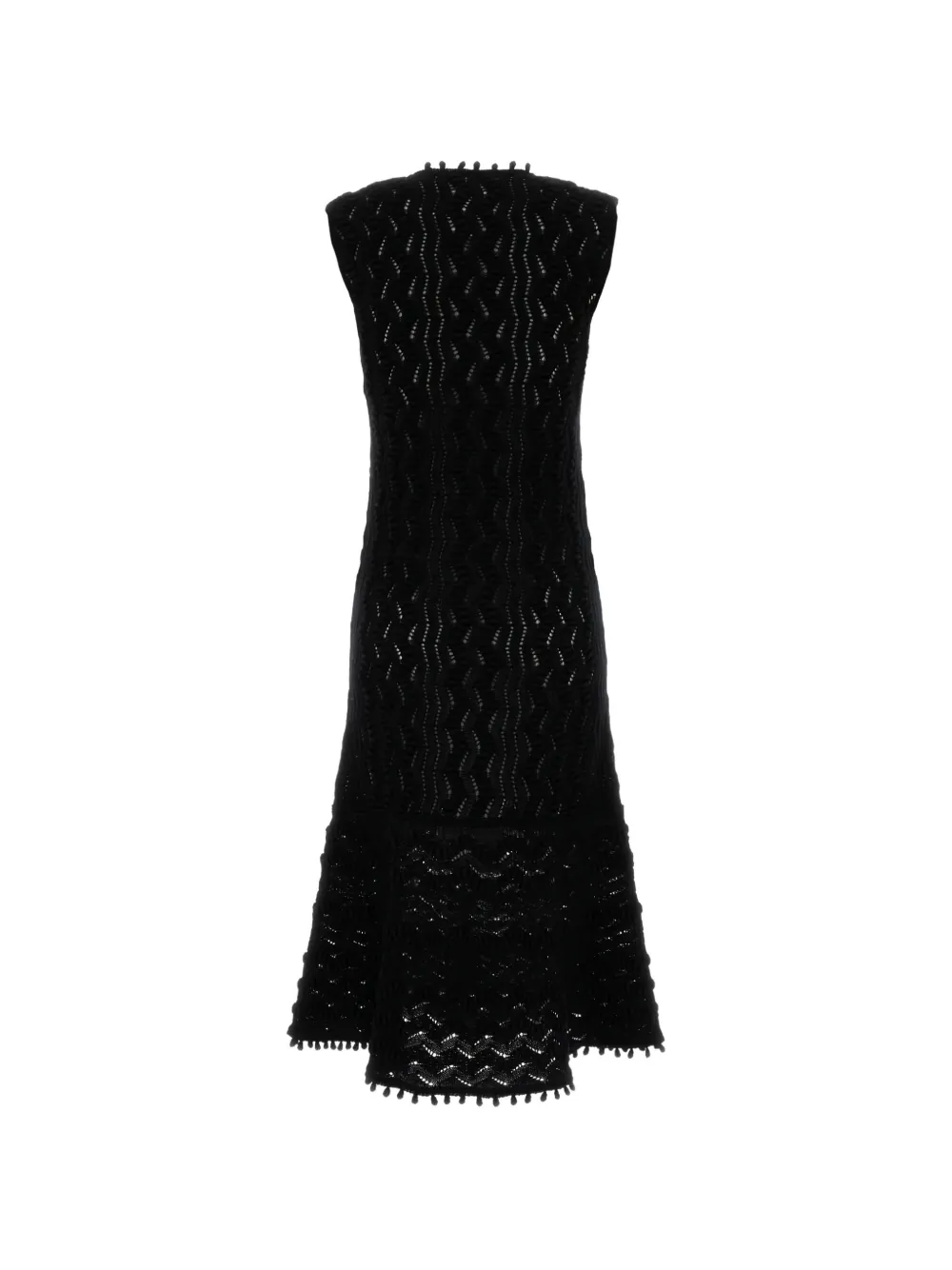 Jil Sander V-neck knitted dress - Zwart