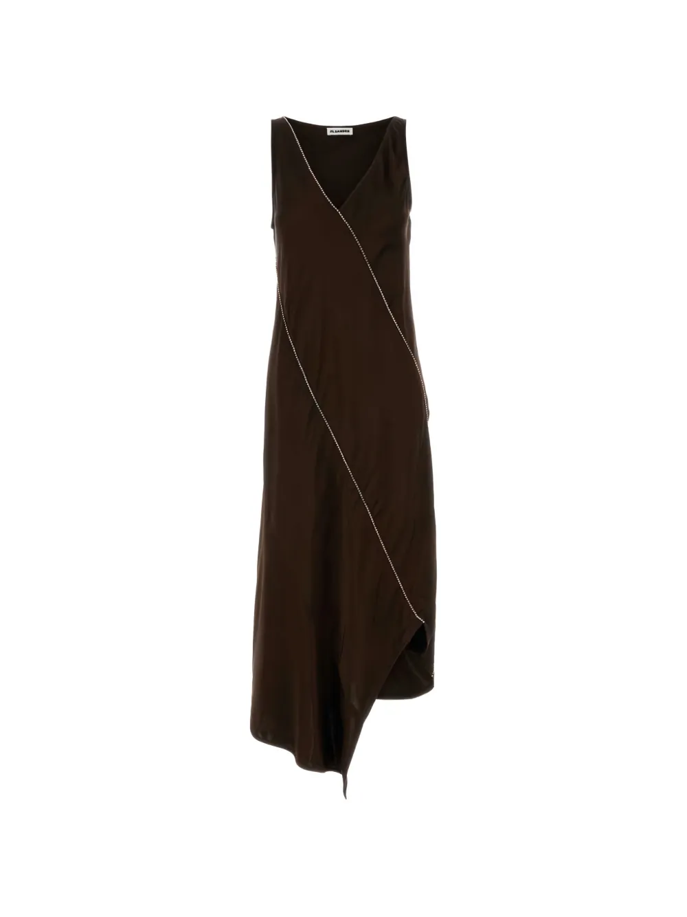Jil Sander V-neck maxi dress - Marrone