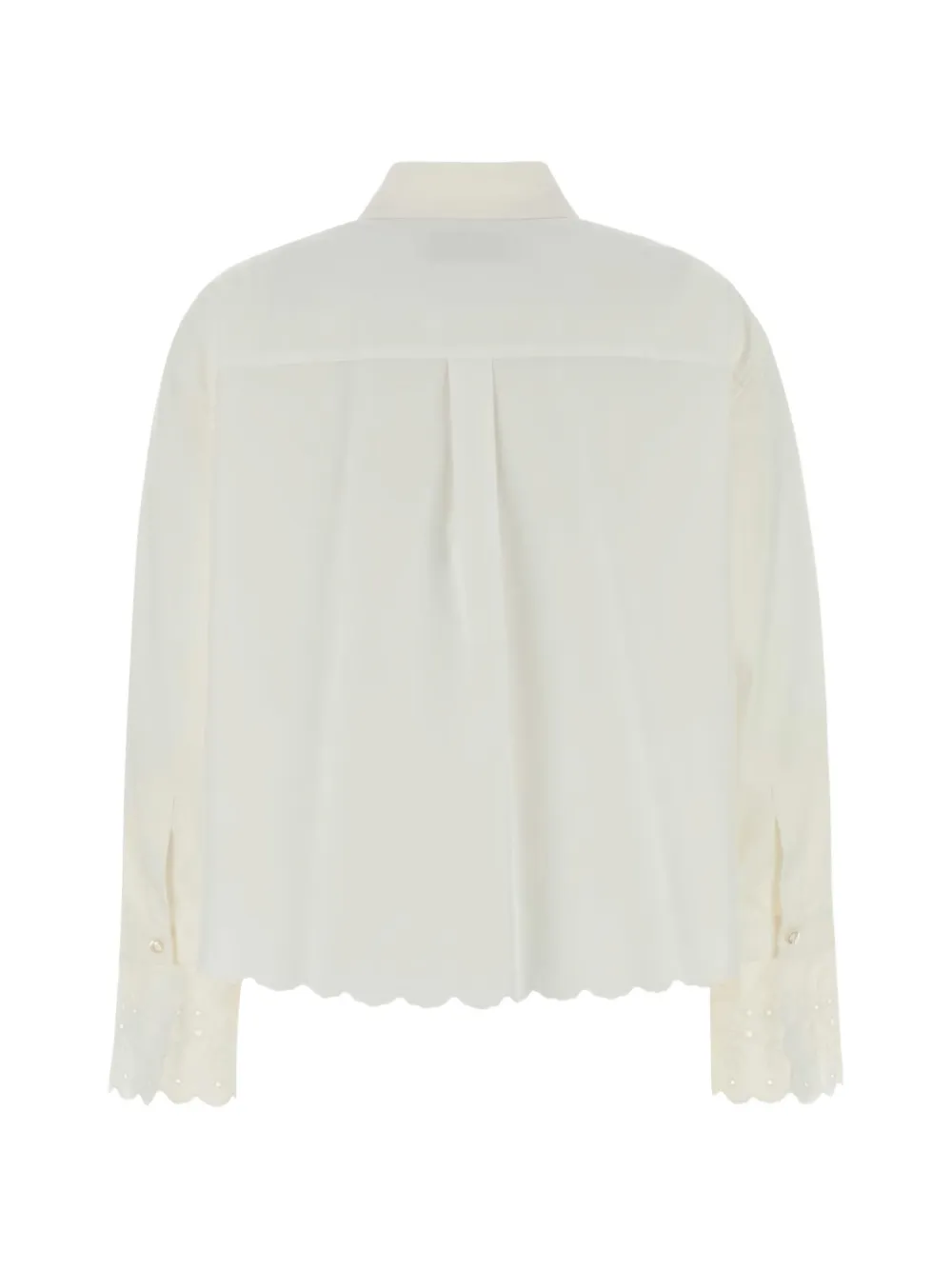Weekend Max Mara Neutro scalloped poplin shirt - Wit