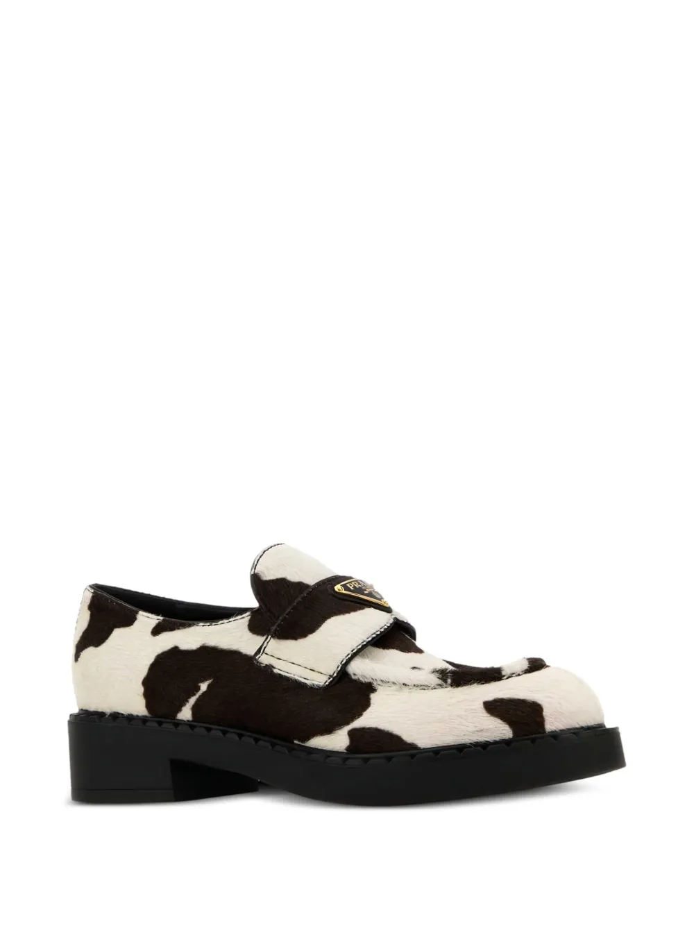 Prada Loafers met dierenpatroon Wit