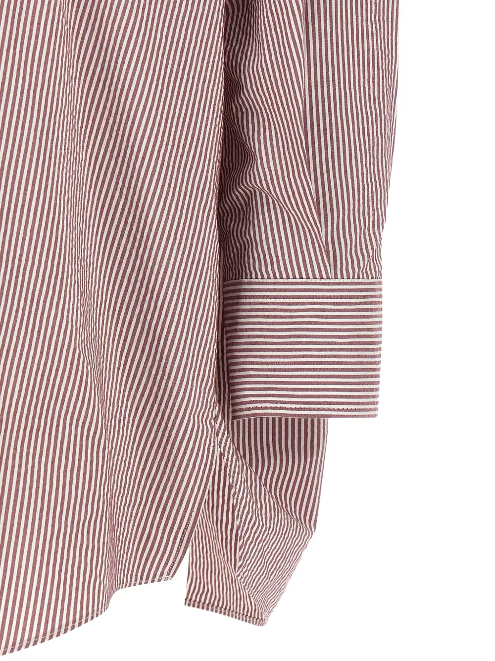 Brunello Cucinelli Gestreepte blouse met juwelen Wit