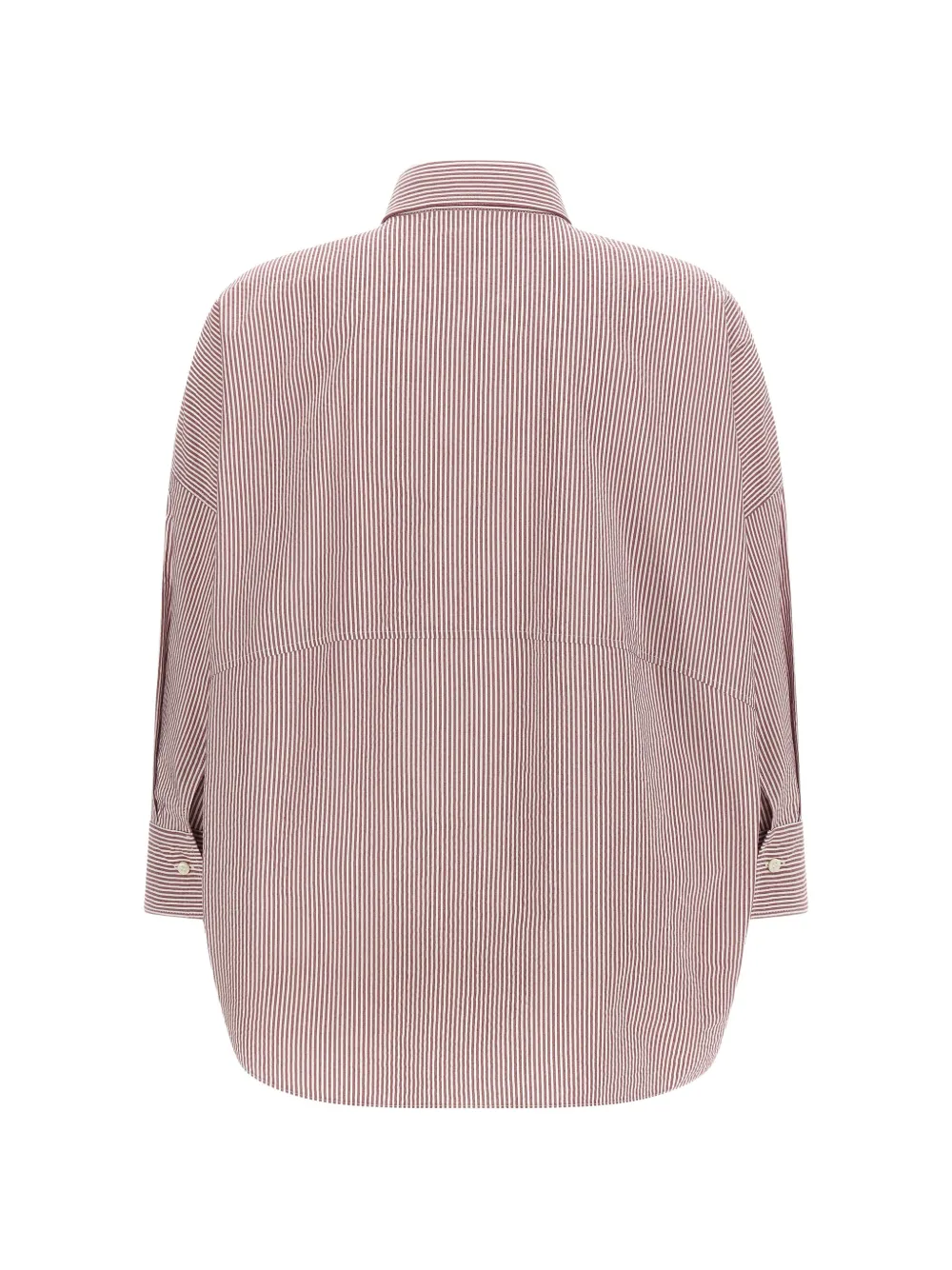 Brunello Cucinelli striped jewelled shirt - Wit