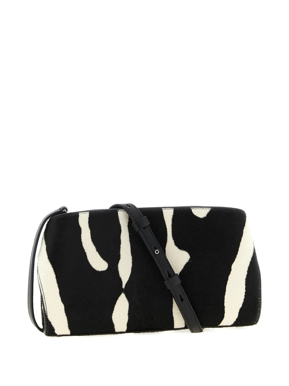 Ferragamo animal-print buckle clutch bag - Wit