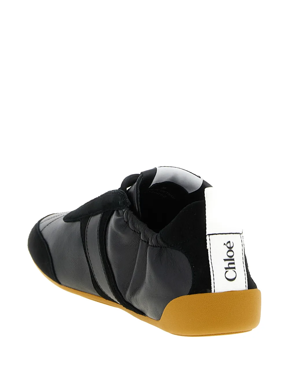 Chloé embossed kick lace-up sneakers Zwart