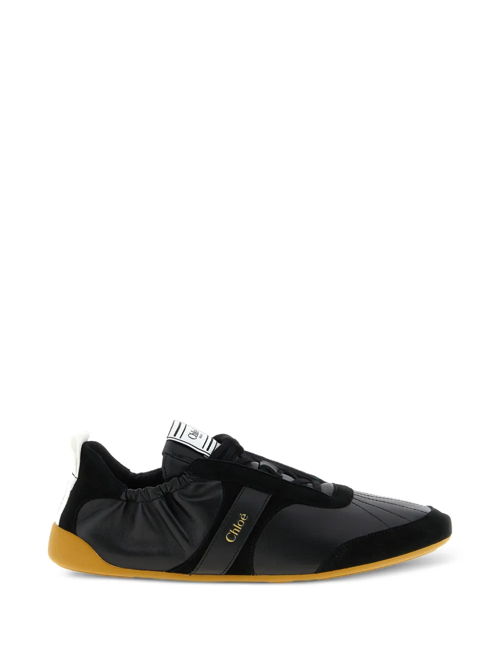 Chloé embossed kick lace-up sneakers Zwart