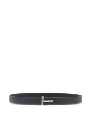 TOM FORD Tバックル クロコパターン ベルト | ブラック | FARFETCH JP