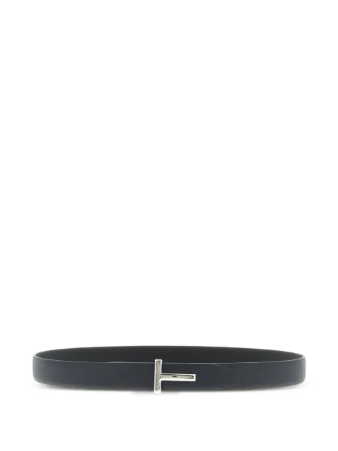 TOM FORD reversible hammered logo buckle belt