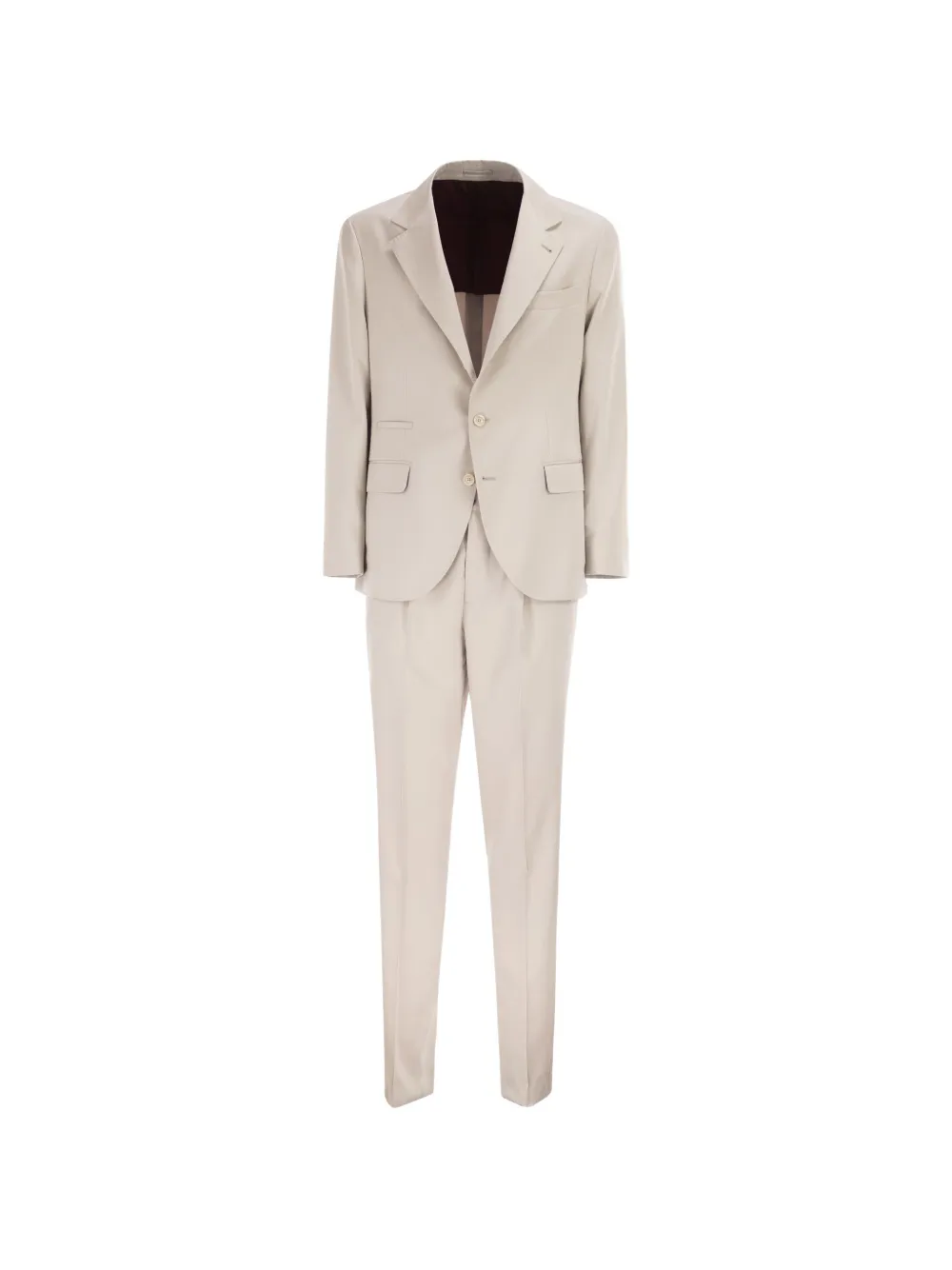 Brunello Cucinelli two-button pleated suit - Toni neutri