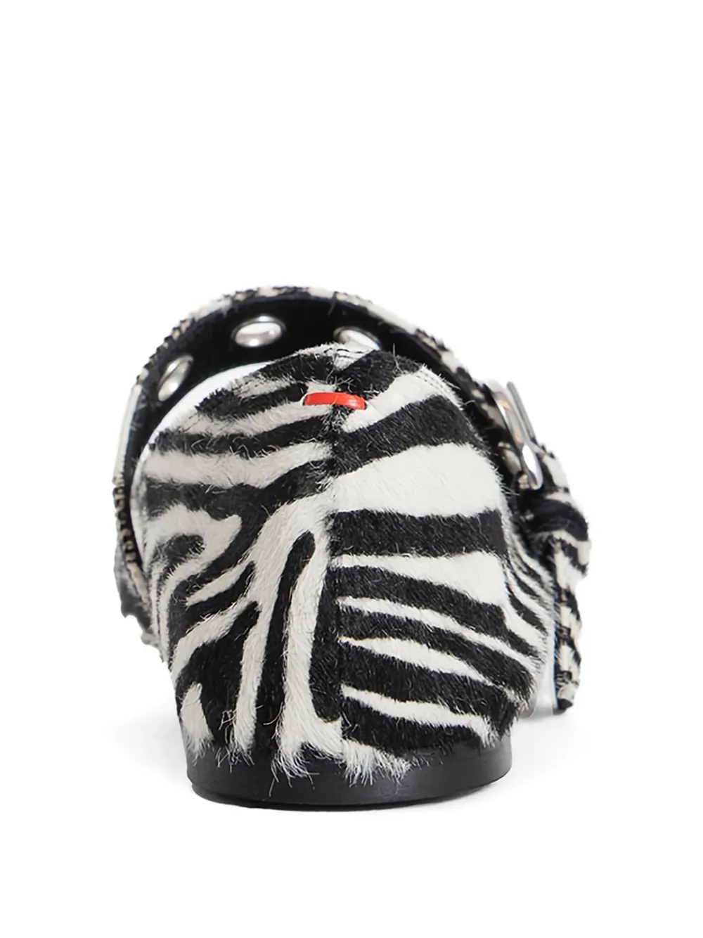 Aeyde zebra-print pony-hair ballet flats Wit