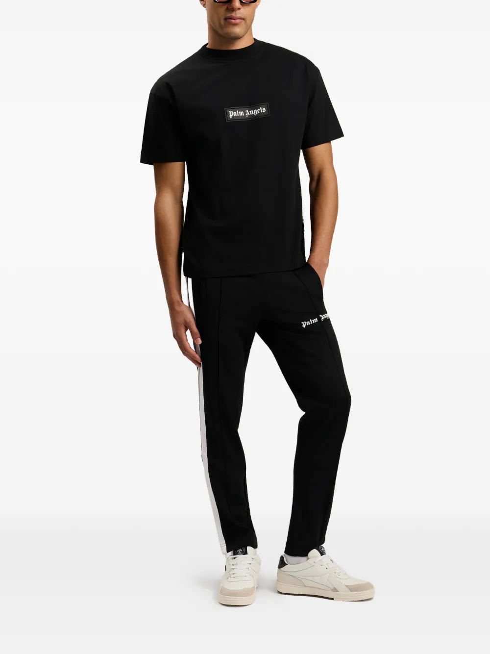 Palm Angels box logo T-shirt - Zwart