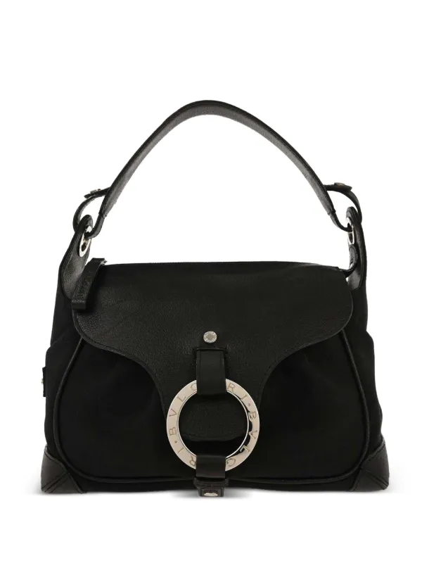BVLGARI レザー ハンドバッグ Bvlgari Pre-Owned 1990-2000s ロゴマニア ハンドバッグ | ブラック
