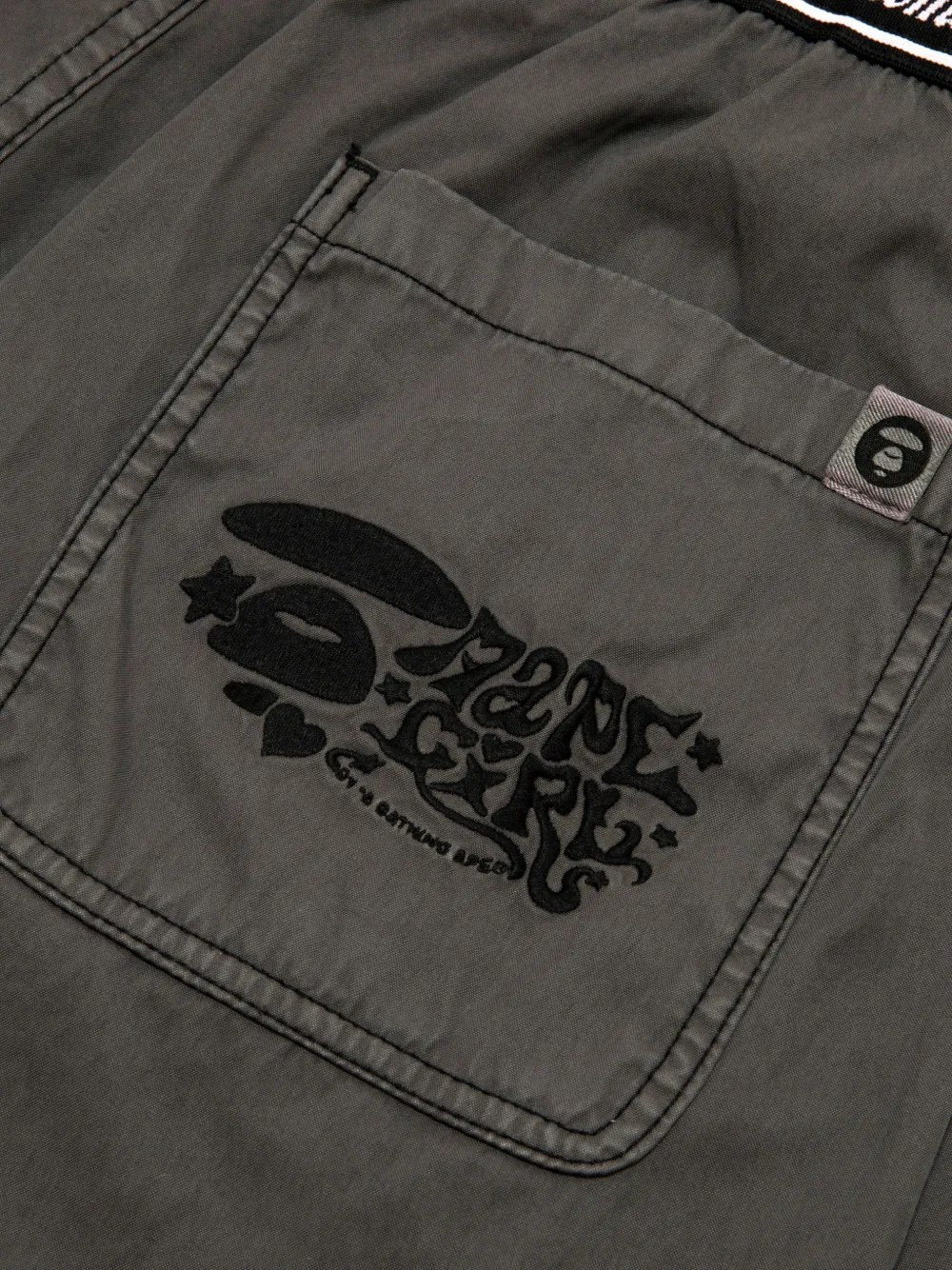  Aape By *a Bathing Ape® Logo-patch Trousers - Grey 