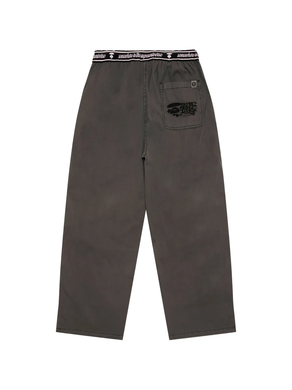  Aape By *a Bathing Ape® Logo-patch Trousers - Grey 