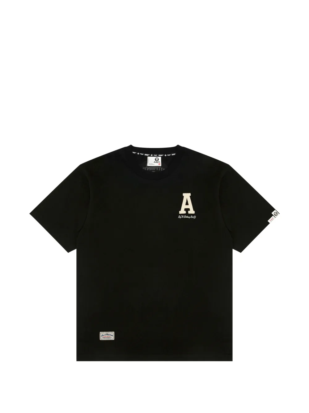 AAPE BY *A BATHING APE® T-shirt con applicazione - Nero