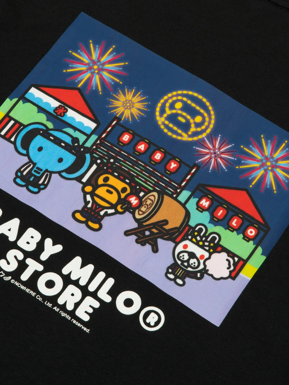 *BABY MILO STORE BY *A BATHING APE T-shirt met grafische print Zwart