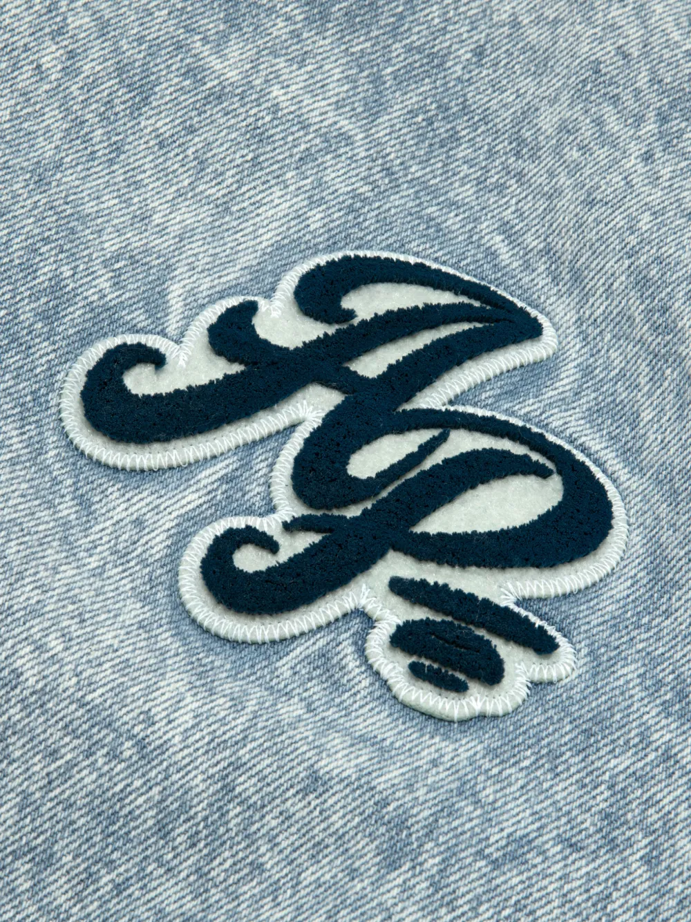 Aape By *a Bathing Ape® Embroidered Bomber Jacket - Blue 