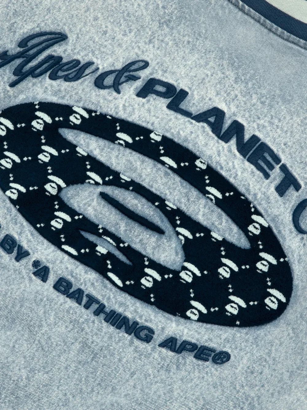 AAPE BY *A BATHING APE Bomberjack met borduurwerk Blauw