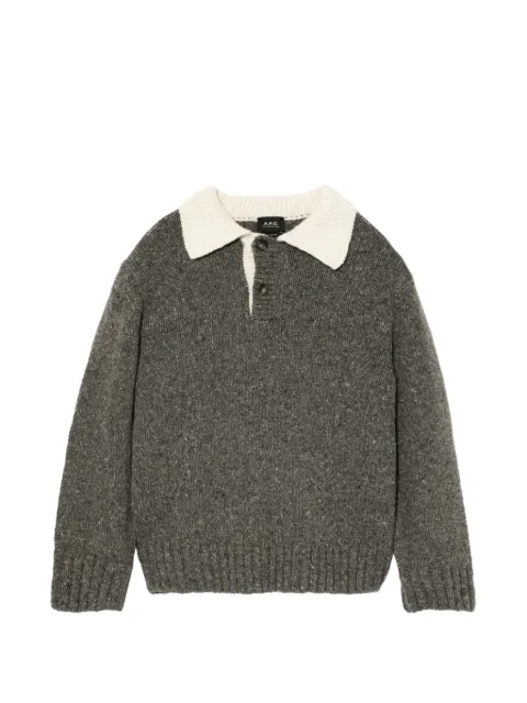 A.P.C. contrasting polo sweater