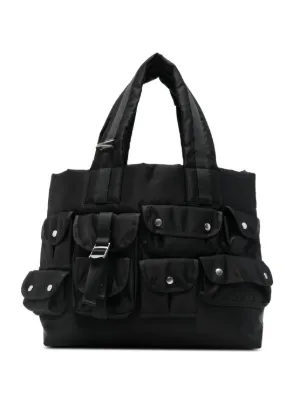 Banned Borsa A Righe Donna - Nero E Bianco, Con Scomparti E Tracolla