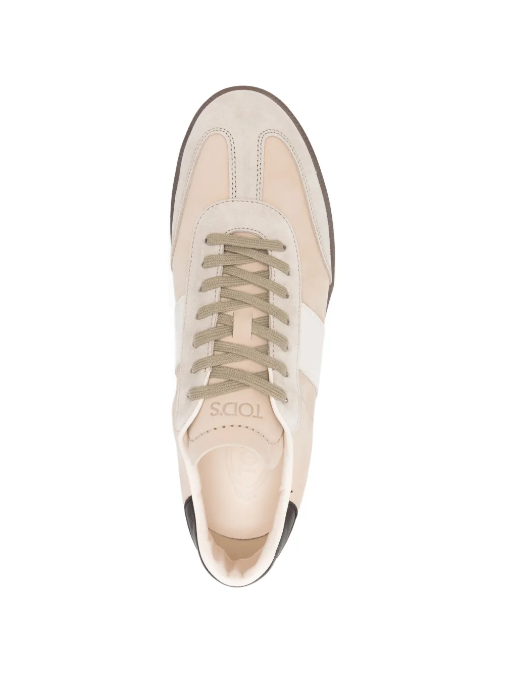 Tod's Tabs panelled suede sneakers Beige