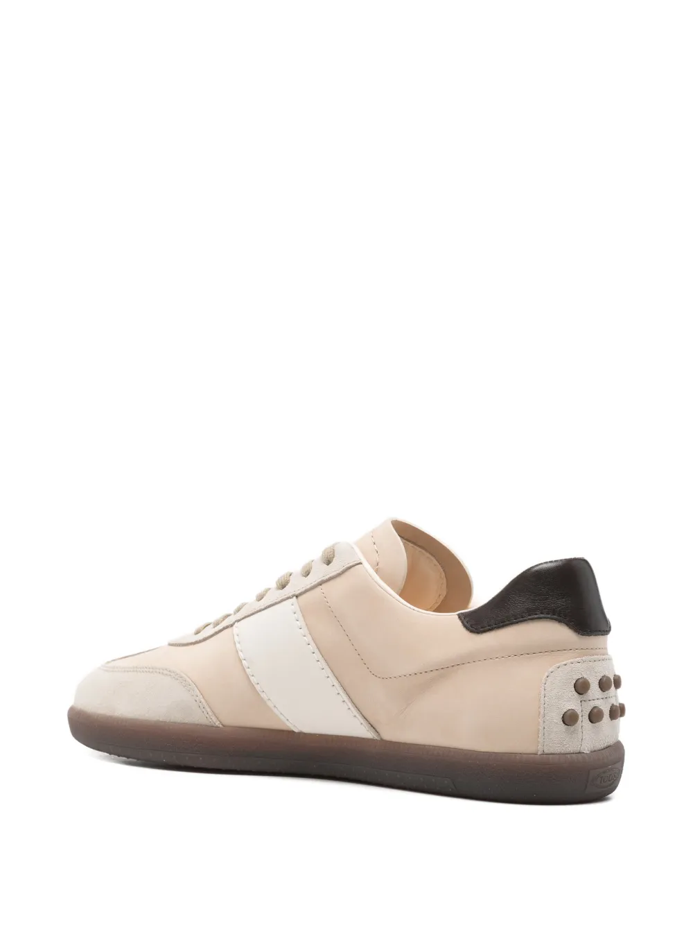 Tod's Tabs panelled suede sneakers Beige