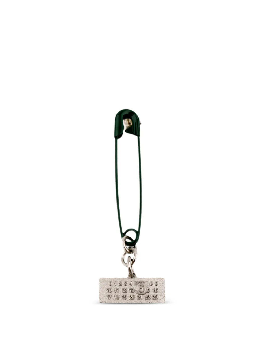 MM6 Maison Margiela safety pin earring - Verde