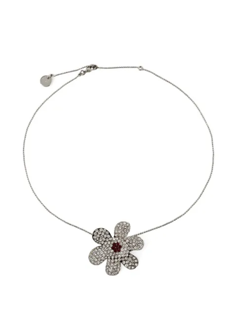 Marni flower pendant chain necklace