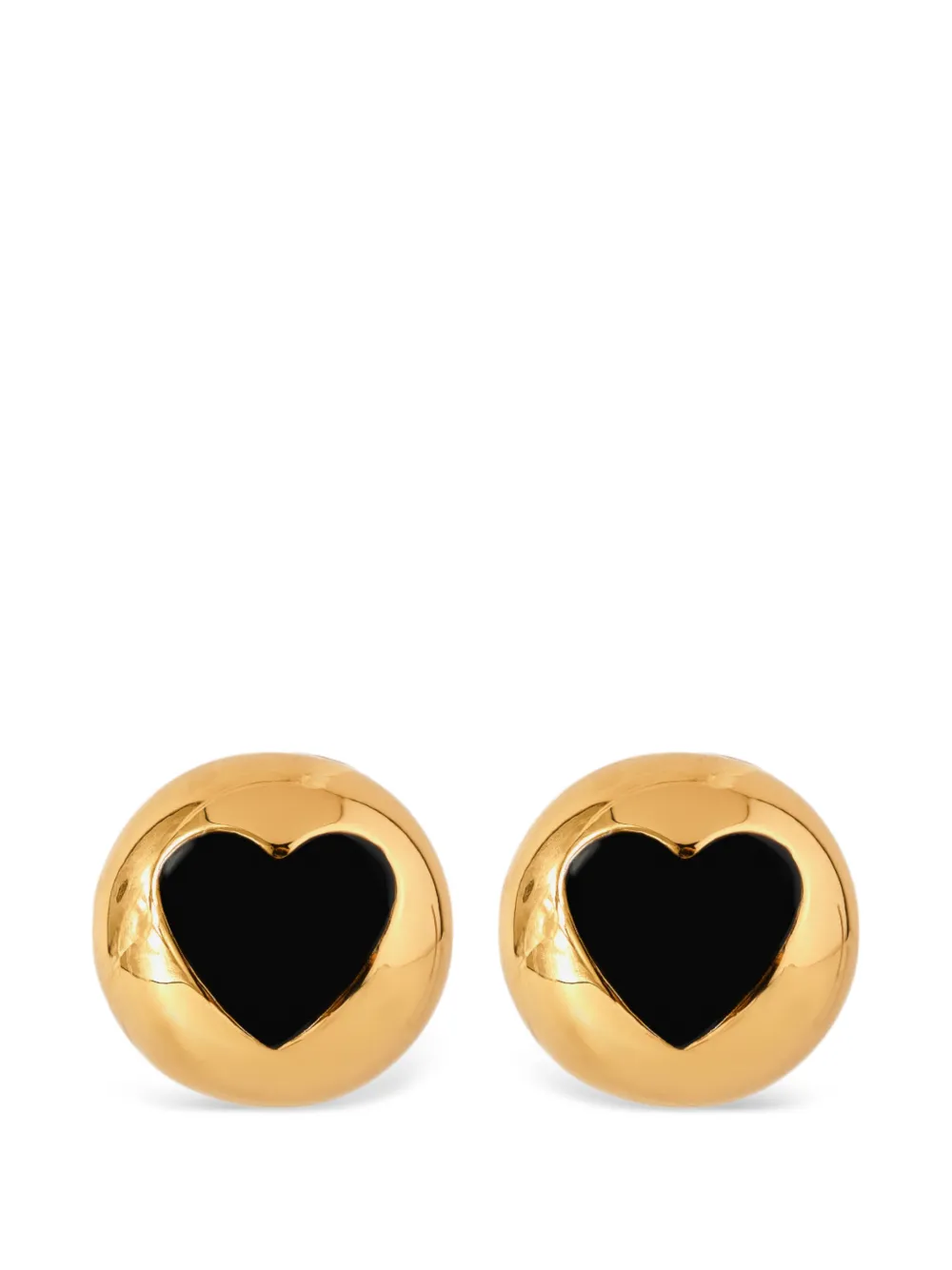 Moschino heart-detail clip earrings - Oro