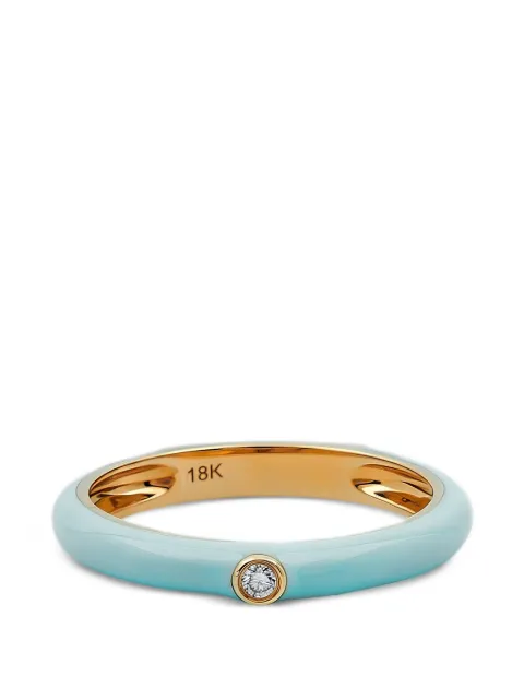 Herald Percy Diamonds diamond turquoise enamel ring