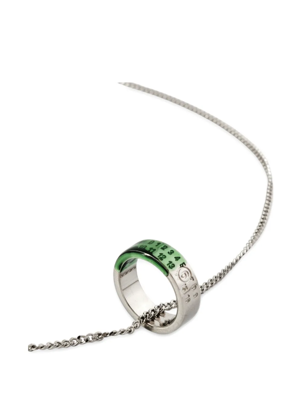MM6 Maison Margiela ring-pendant necklace - Argento