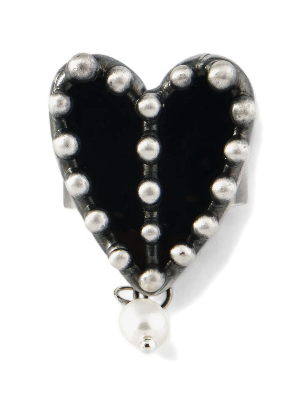Poison Drop Lab Heart Ring In Metallic