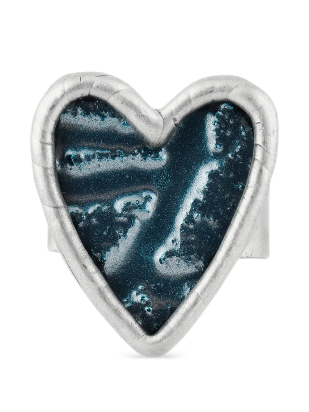 Poison Drop Lab Ice Heart ring - Argento