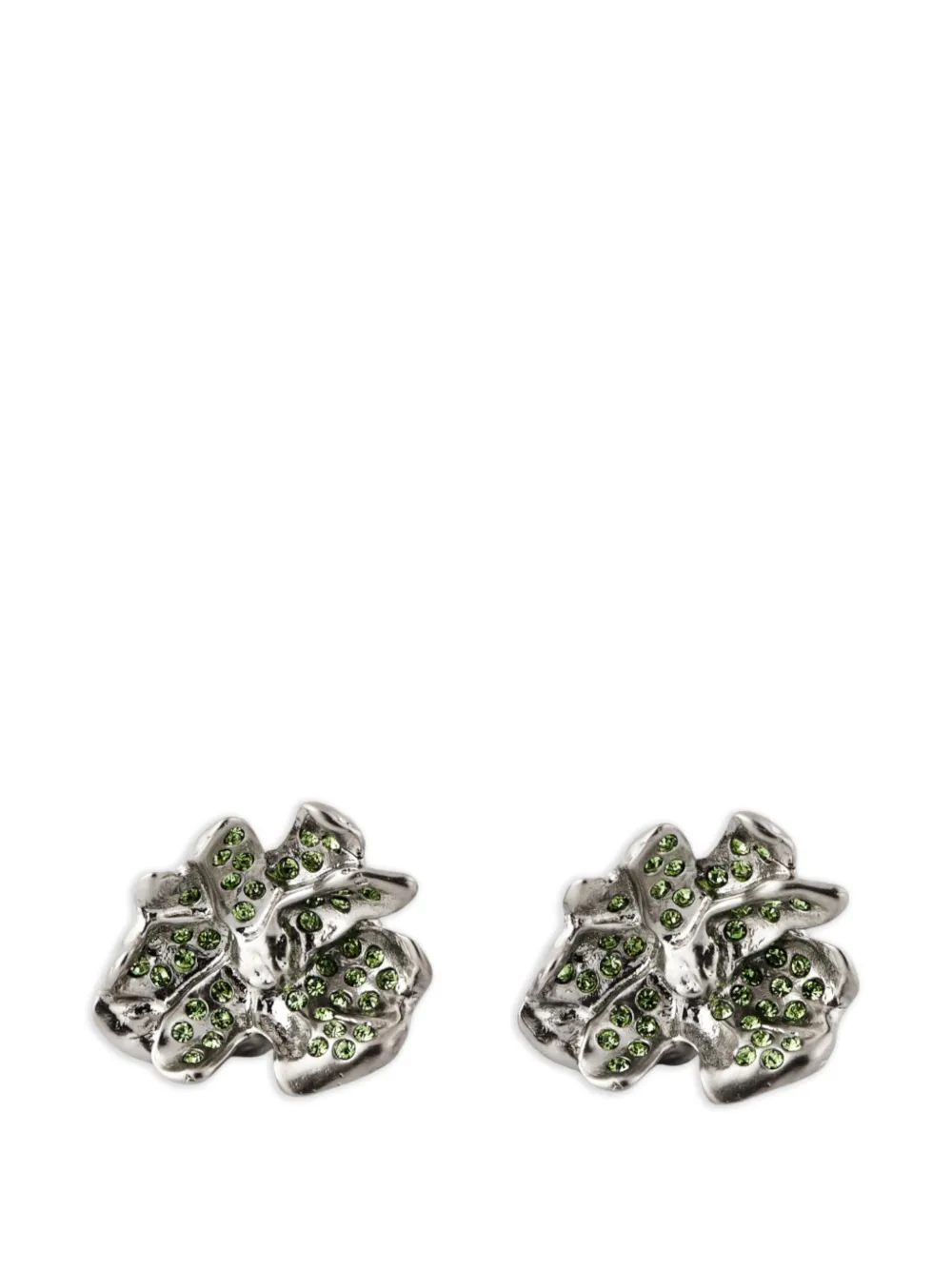 Marni flower crystal-stud earrings - Argento
