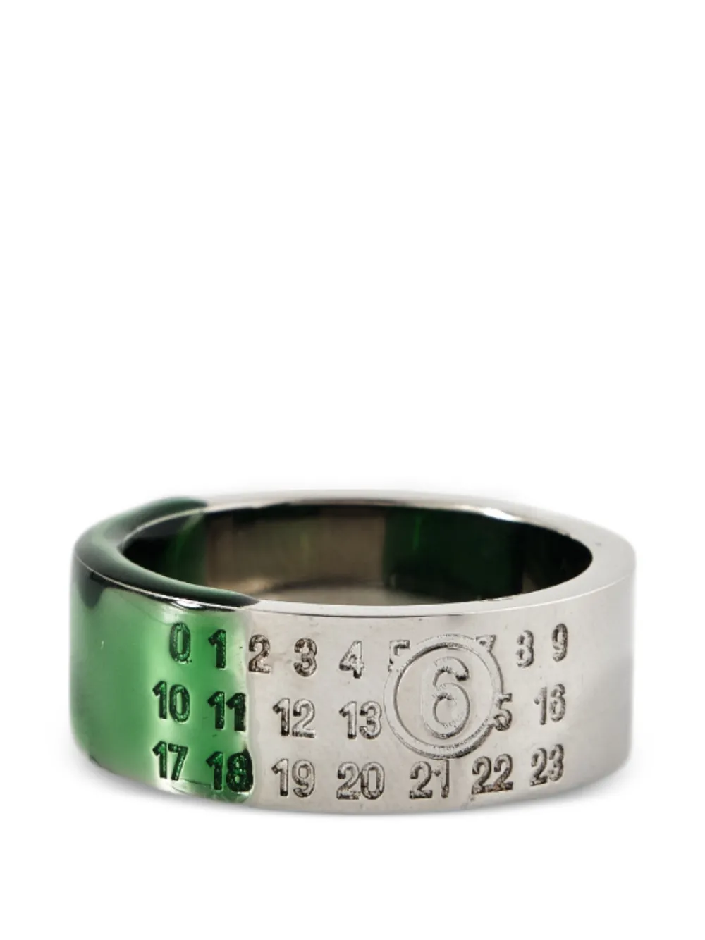 MM6 Maison Margiela engraved ring - Argento