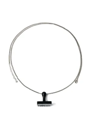Acne Studios Padlock Chain Necklace | Silver | FARFETCH JO