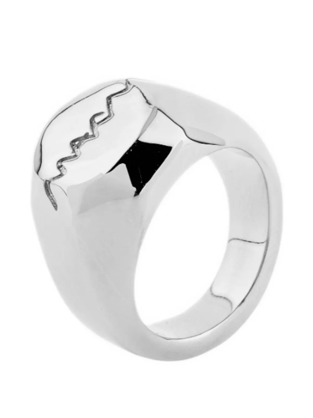 Marni Logo Ring In Metallic