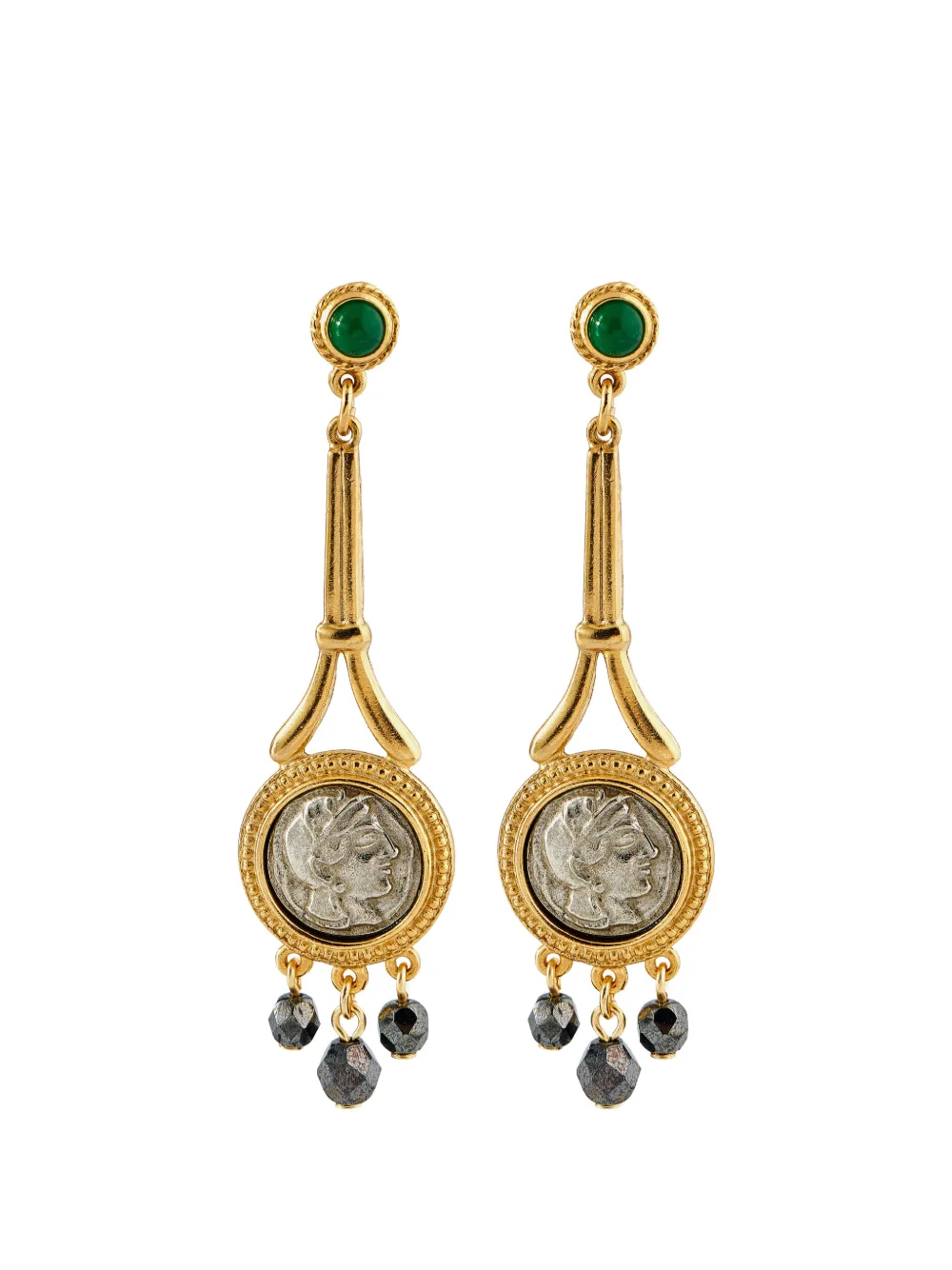 Ben-amun Embellished Drop Earrings In Gold