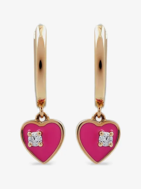 Herald Percy Diamonds aretes con motivo de corazón y diamante