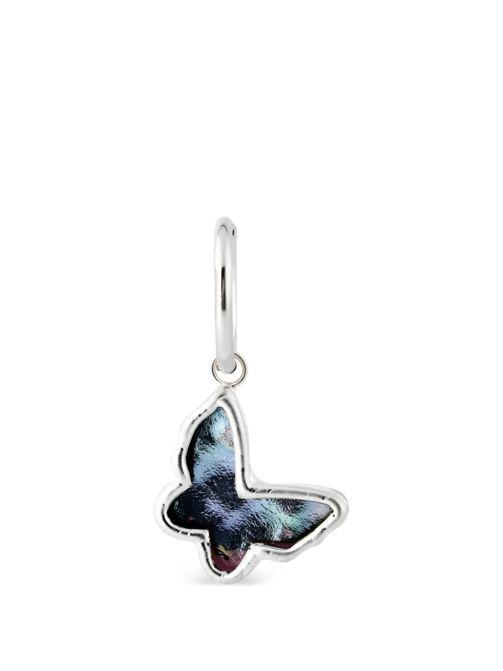  Poison Drop Lab Aro Con Colgante De Mariposa - Plateado 