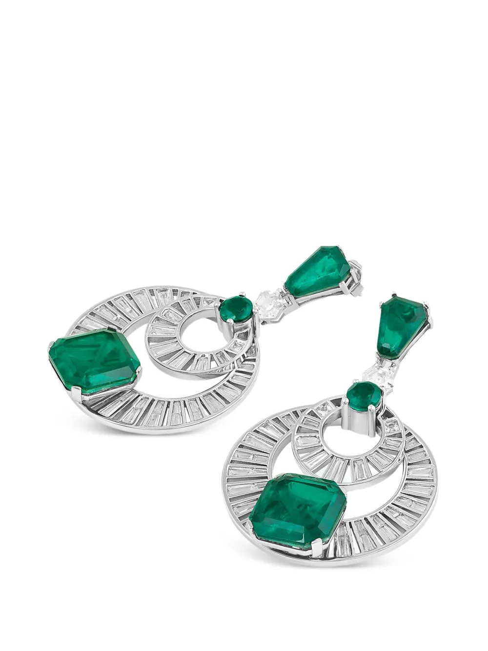  Isharya Pendientes Doublet Moon Bali - Plateado 