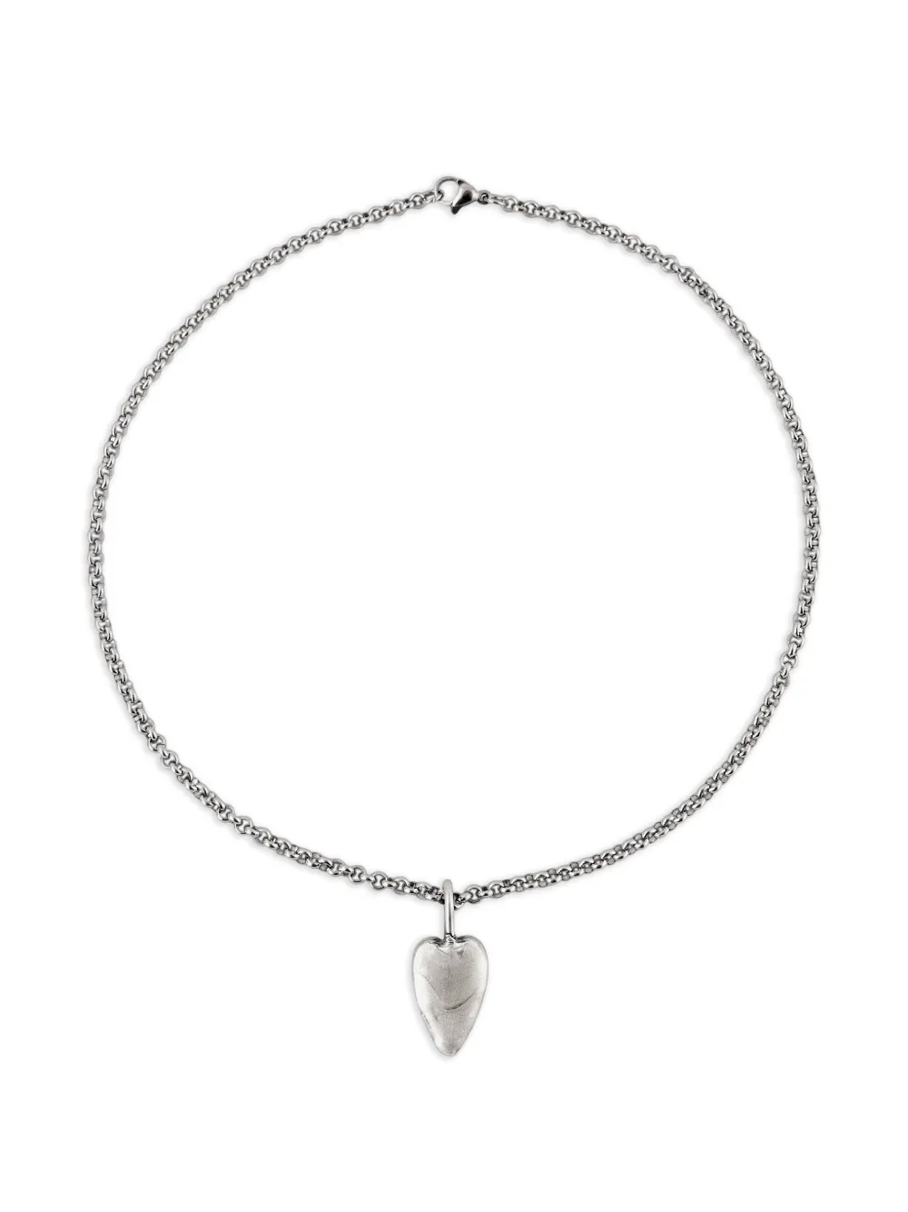 Poison Drop Lab heart chain necklace - Argento