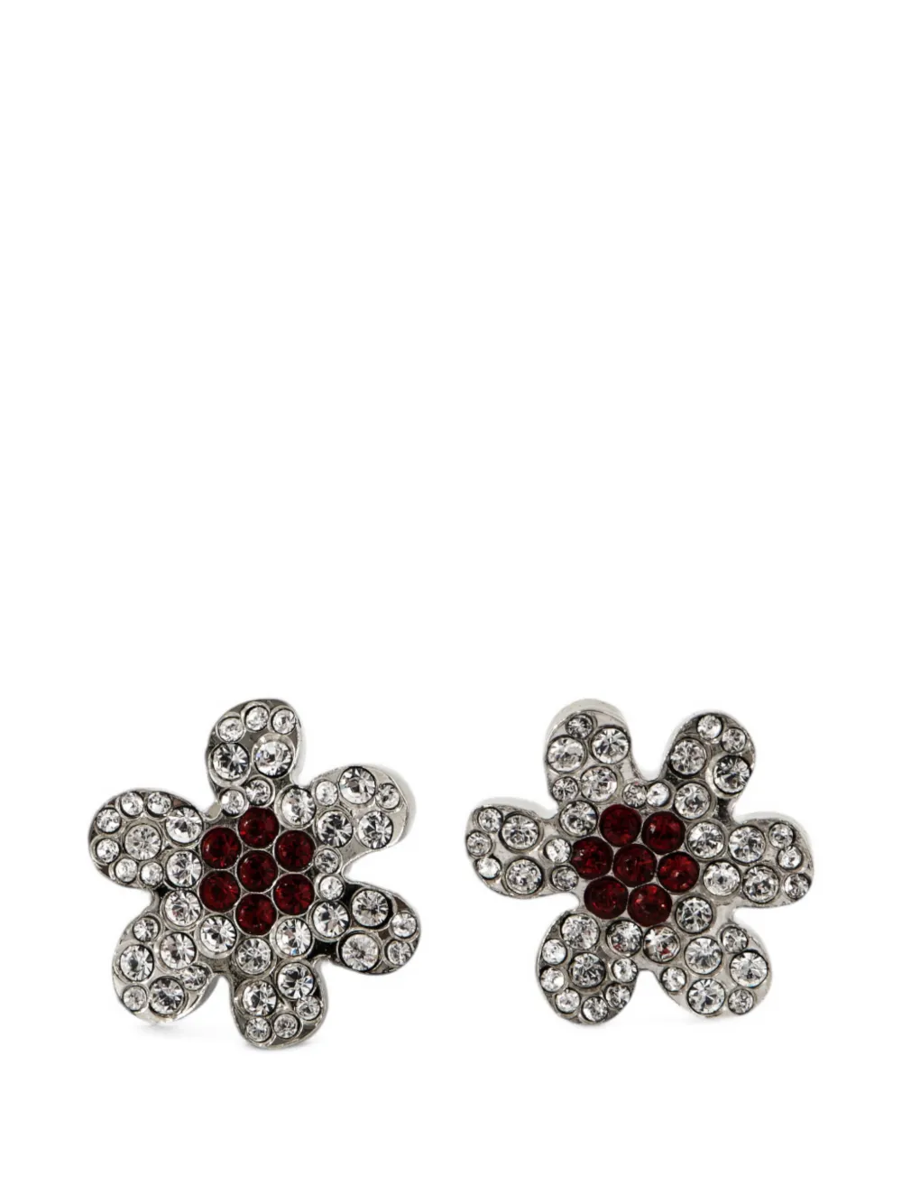 Marni Flower-motif Earrings In Metallic