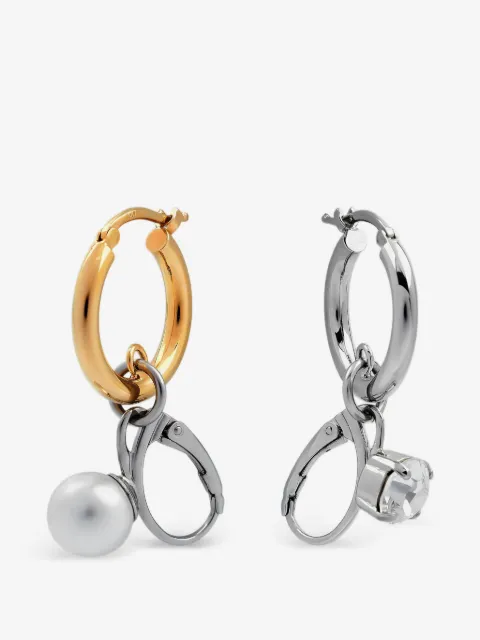 MM6 Maison Margiela asymmetric drop earrings
