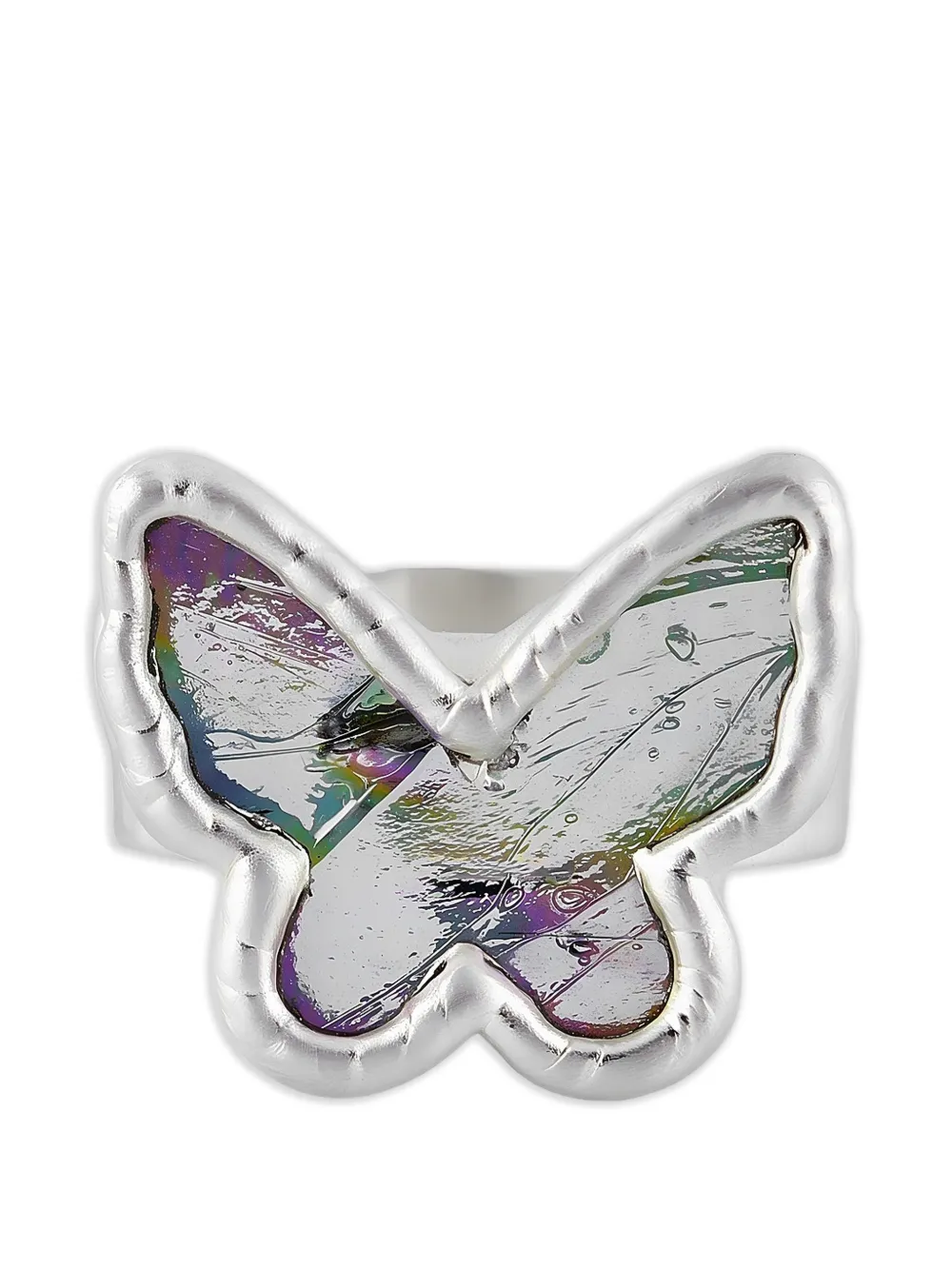 Poison Drop Lab butterfly tin ring - Argento