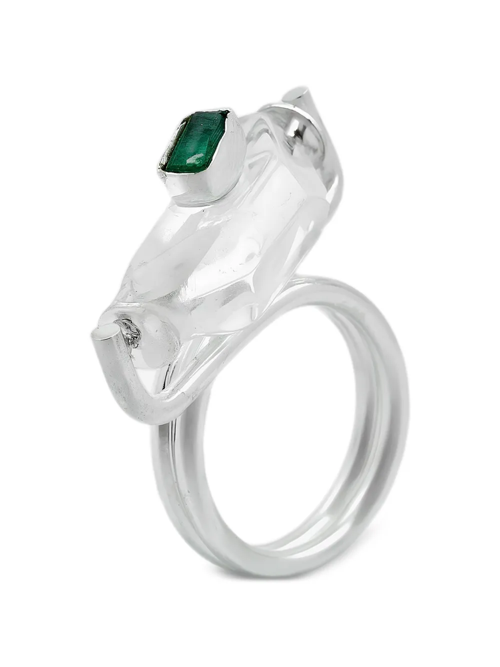 FENOMENA Vera emerald ring - Argento