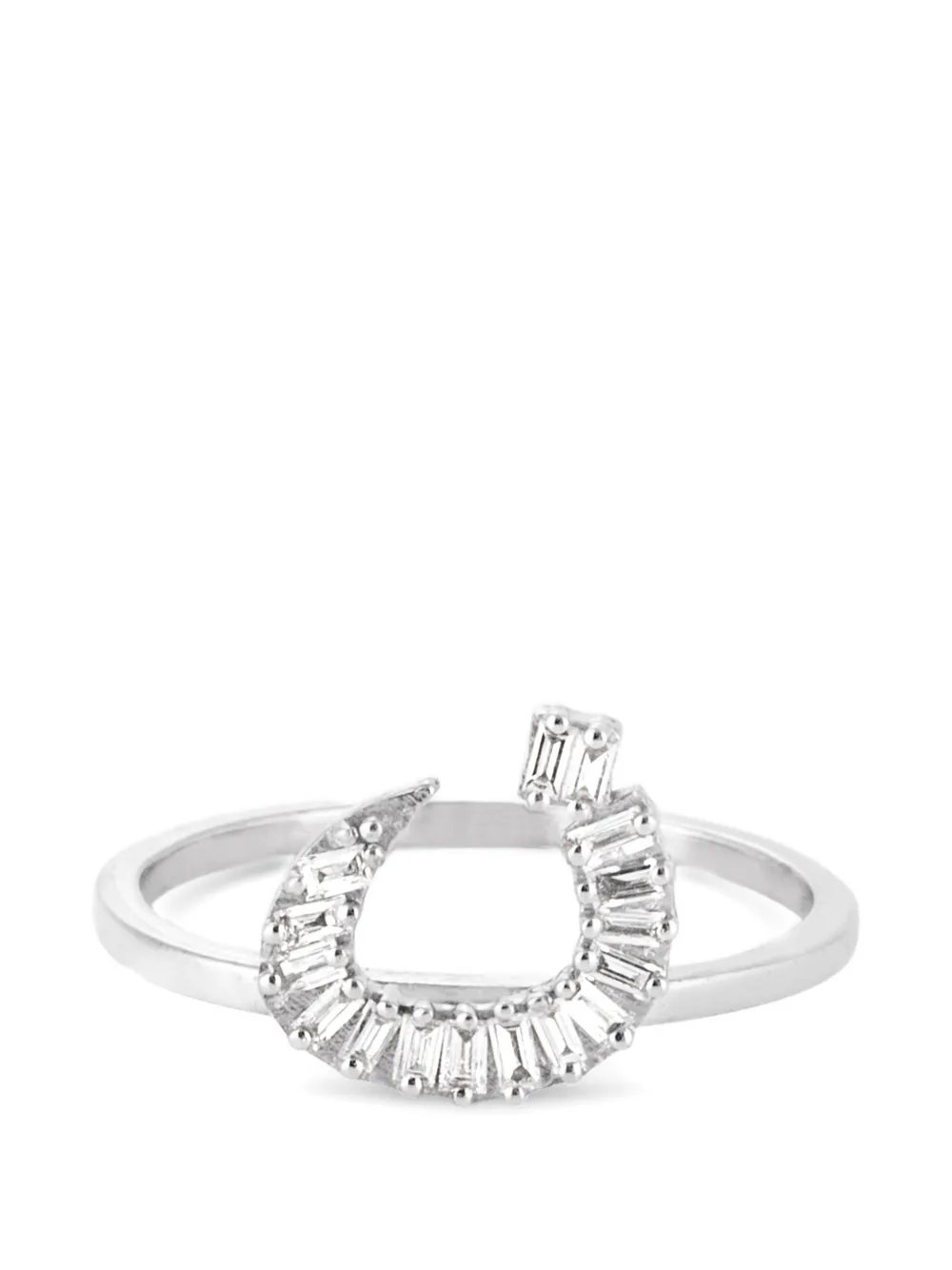 Bil Arabi Diamond Letter Ring In Silver