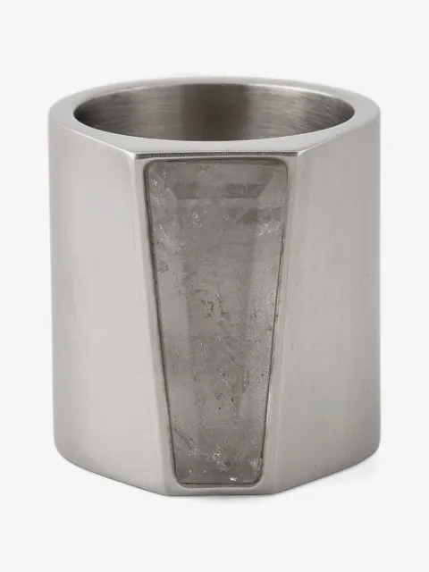 Rick Owens beveled crystal trunk ring