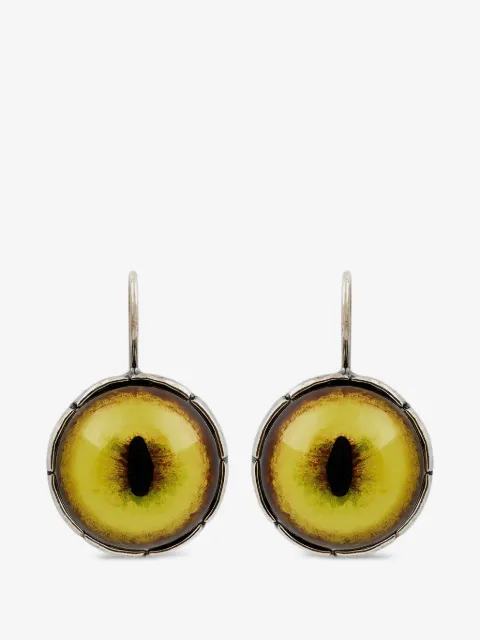 Gem Kingdom eye sterling silver earrings